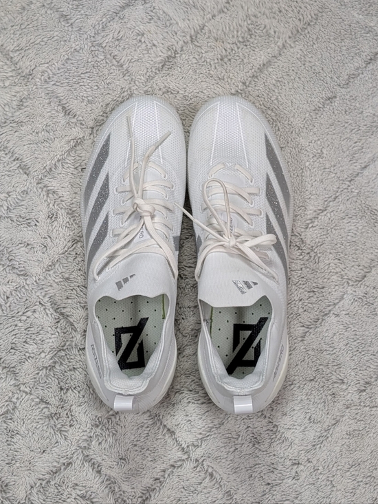 Adidas Adizero Electric White Silver Metallic Football Cleats Mens 14 IE3284 NEW main image 4